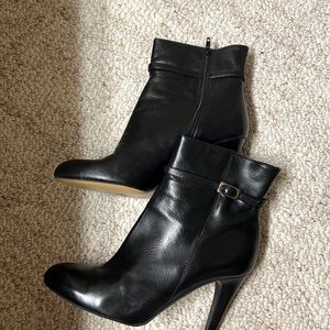 Black Italian Leather Booties